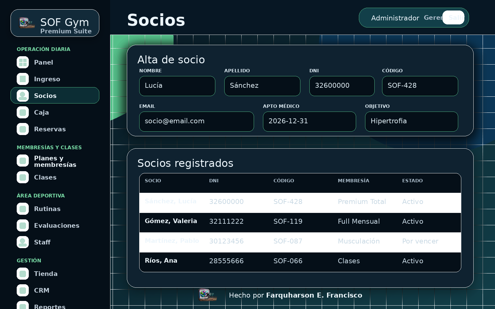 Captura 3 de Sistema Gym Premium