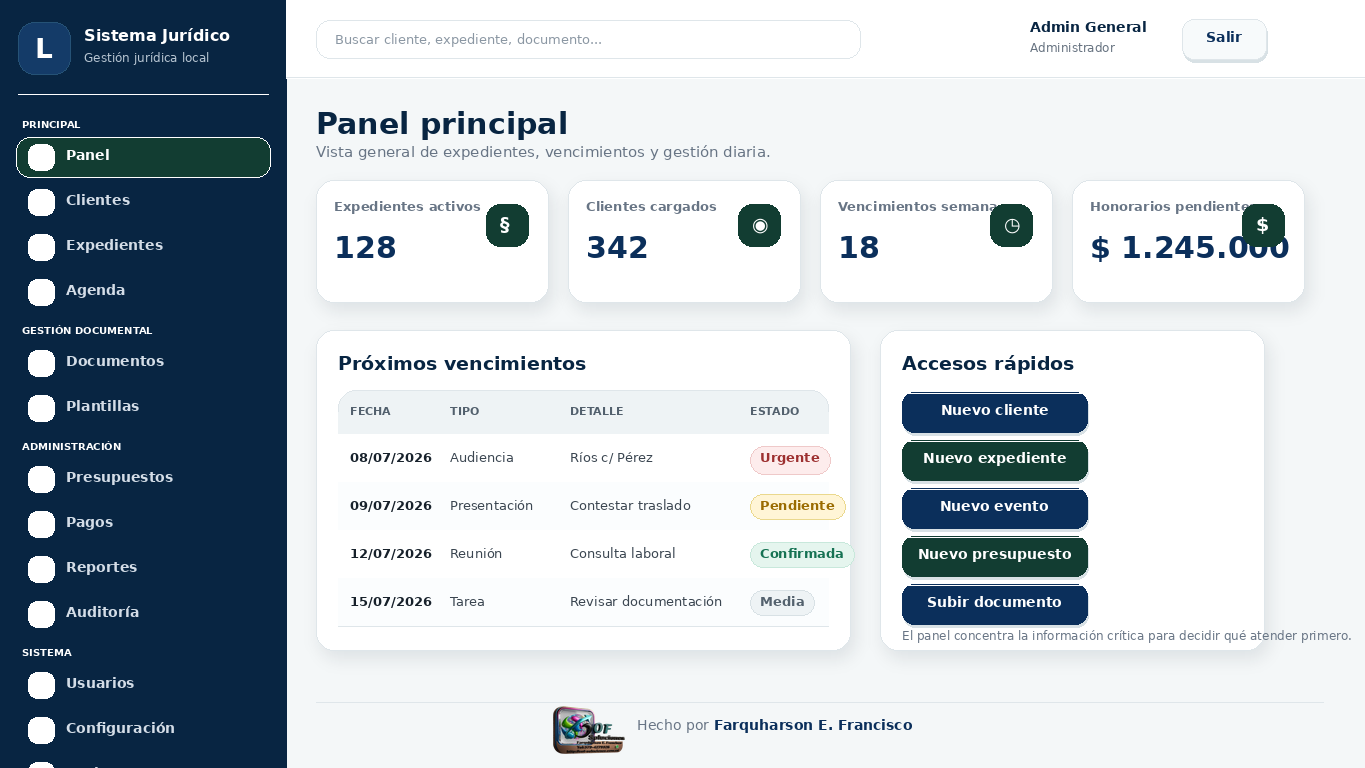 Captura 1 de Sistema Jurídico